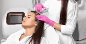 Woman undergoing gfc treatment